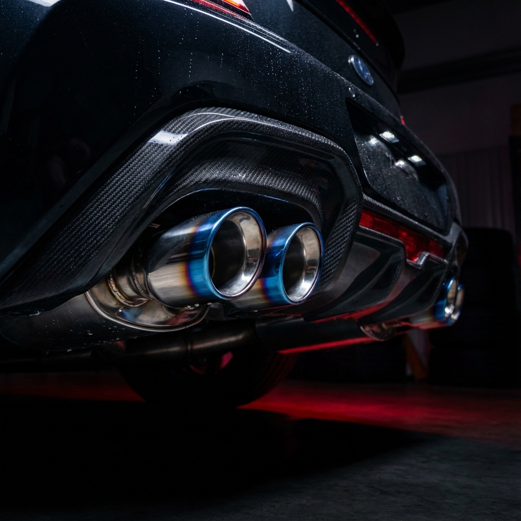Titanium exhaust tips