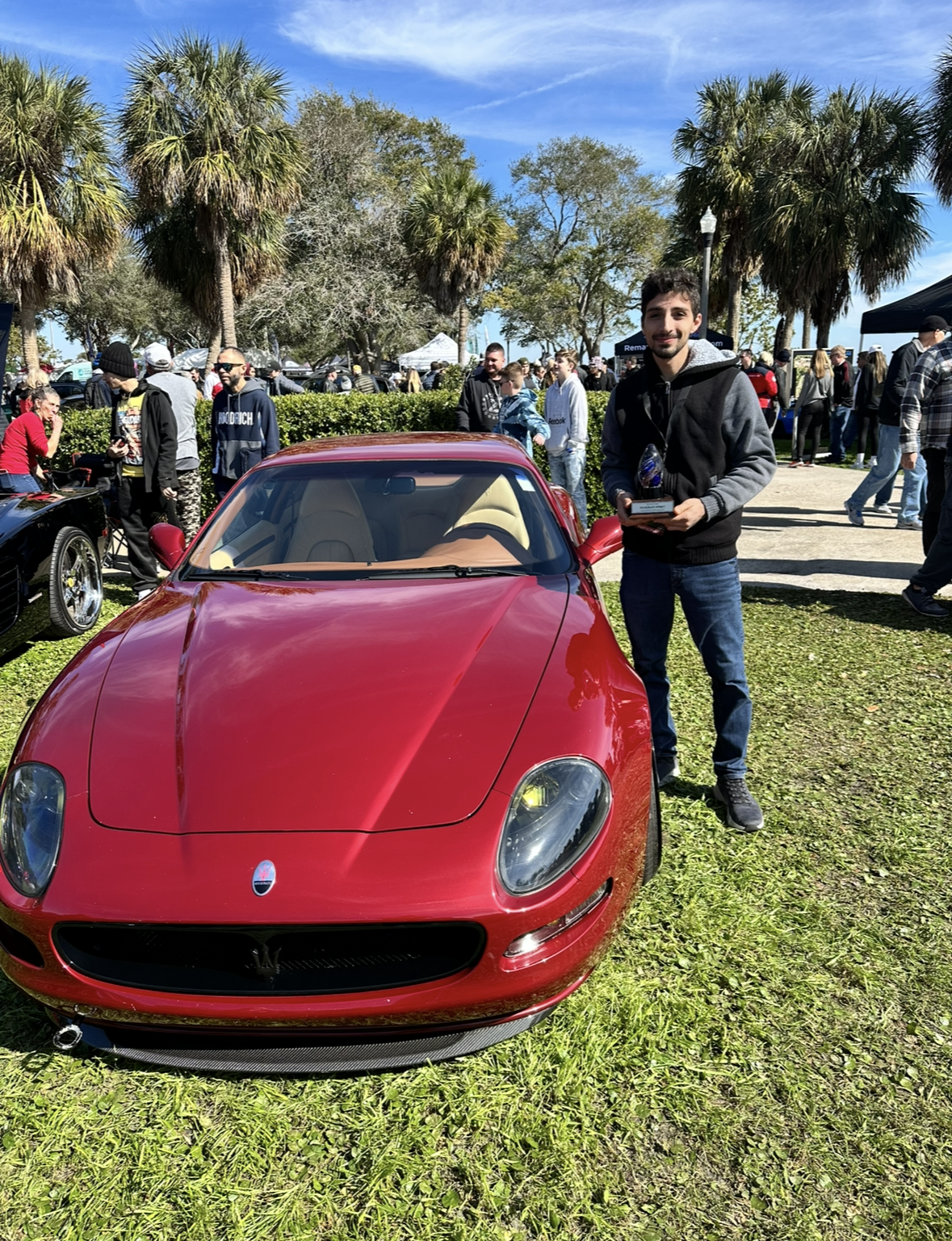 Tony working in the garage