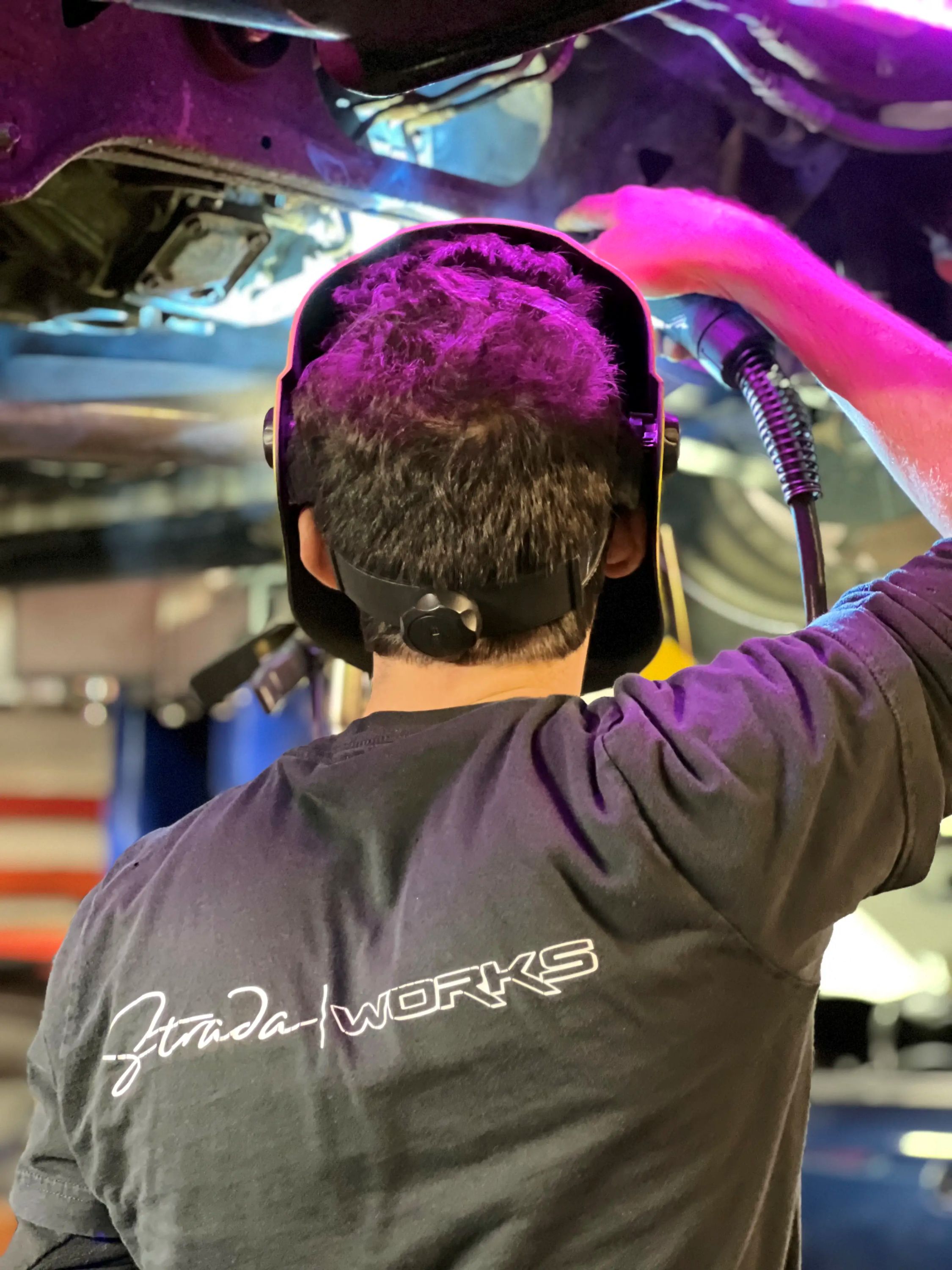 Working in the garage